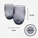 Jogo de Copo Califórnia 450ML Cinza com 6 peças Jogo de Copo Califórnia 450ML Cinza com 6 peças