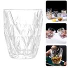 Jogo De Copo De Vidro Diamante Para Agua Suco Bebidas Conjunto De 6 Copos Resistente Vidro Grosso Diamond Linha Premium 280ml