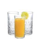 Jogo De Copos 340ml 6un Vidro Alto Rozana Com Detalhes - Casa Ambiente