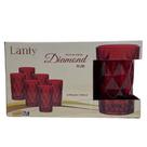 Jogo de Copos 6 Peças Diamond Rubi 350ml - Kehome Jogo de Copos 6 Peças Diamond Rubi 350ml - Kehome