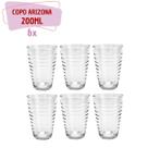 Jogo de Copos Alto Resistentes de Vidro Sucos 200ML - 6Un