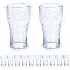 Jogo de Copos com 12 Coca-Cola Cristal Plástico 530ml Plasútil