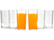 Jogo de Copos de Vidro 255ml 6 Peças Haus Concept Waffle