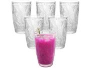 Jogo de Copos de Vidro 380ml 6 Peças Casambiente - Folhas