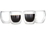 Jogo de Copos de Vidro de Café Parede Dupla 80ml 4 Peças Haus Concept Inspire