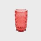 Jogo de copos de vidro vermelho 360 ml 06 peças - Casa Ambiente