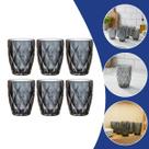 Jogo De Copos Diamante Cinza 280ml Conjunto Elegante
