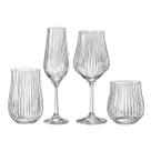 Jogo de Copos e Taças De Cristal Bohemia Tulipa Optic 24 Peças