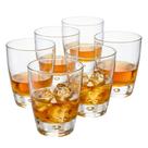 Jogo de Copos Modernos Vidro Italiano Bormioli Rocco Luna 350ml Base Com Bolha Original 6pçs