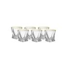 Jogo de copos PREMIUM para Whisky 300 ml borda dourada