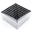 Jogo de Cortador de Quadrado em Aço Inox com 7 Peças Doupan