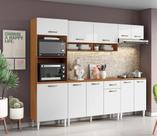 Jogo de Cozinha Atena Completo 249cm - Cinamomo/Branco Aramóveis Jogo de Cozinha Atena Completo 249cm - Cinamomo/Branco Aramóveis