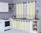 Jogo De Cozinha Cortina de Janela estampada Cortina De Pia Bege