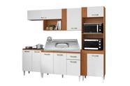Jogo De Cozinha Vitória Com 9 Portas E Balcão Para Pia De 120cm Com Tampo Inox Gelplus- Móveis Leartam