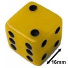 Jogo De Dado 16mm (1,6cm) Amarelo Mostarda EJ Games
