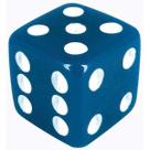 Jogo De Dado 16mm (1,6cm) Azul Opaco - EJ Games