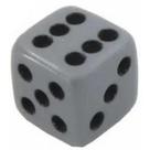 Jogo De Dado 16mm (1,6cm) Cinza - EJ Games