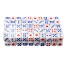 Jogo de Dados Branco Profissional 6 Lados 14mm C/100 pcs