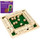 Jogo de dados Shut The Box Kiapeak de madeira para 1-4 jogadores Jogo de dados Shut The Box Kiapeak de madeira para 1-4 jogadores