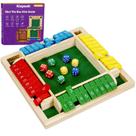 Jogo de dados Shut The Box Kiapeak de madeira para 1-4 jogadores