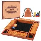 Jogo de dados Shut The Box Toidgy para 4 jogadores com placa de madeira
