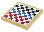 Jogo de Damas e Trilha Fundo Branco e Azul 7031 SOUZA