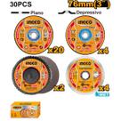 Jogo de Discos com 30 Peças para Mini Esmerilhadeira INGCO