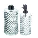 Jogo de Dispenser e Recipiente Aromas Vidro Espiral - VD20145