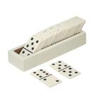 Jogo de domino em mdf e resina nas cores branco e preto