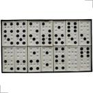 Jogo de Domino Tradicional Com Peças de Plástico Jogo de Domino Tradicional Com Peças de Plástico