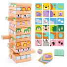 Jogo de empilhamento de blocos de madeira Nene Toys Tumble Tower 4 em 1