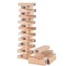 Jogo de empilhamento de blocos de madeira Timber Tower com tapete numérico