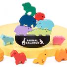 Jogo de empilhamento Wooden Animal Balance Education Toddlers