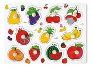 Jogo de Encaixe Frutinhas Pinos de Madeira Montessori