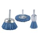 Jogo de Escovas Nylon Grão Fino com Haste 3 Peças Makita D-70758 Jogo de Escovas Nylon Grão Fino com Haste 3 Peças Makita D-70758