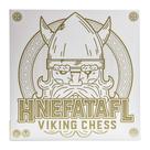 Jogo de estratégia Hnefatafl Marbles para dois jogadores com placa de madeira