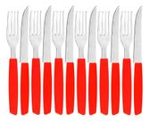 Jogo De Faca E Garfo De Mesa Cozinha Churrasco Inox 12pç