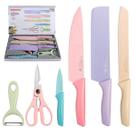 Jogo De Faca Ultra Corte Slim 6 Pçs Linha Luxo Color