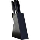 Jogo De Facas Black Com Cepo 7 Pçs Preto