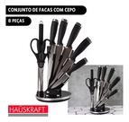 Jogo De Facas C/ Suporte Cepo 8 Pçs Couper Cozinha Hauskraft