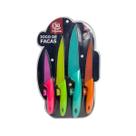 Jogo De Facas Coloridas Kit 4 Peças Aço Inox Chef Profissional SQ