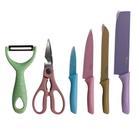 Jogo de Facas Colorido Kit com 6 Peças Beleza e Precisão para Sua Cozinha