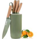 Jogo De Facas Com Suporte Vintage Elegante 6 Peças Faqueiro Cor Sortida