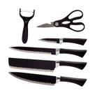 Jogo De Facas Cozinha 6 Peças Antiaderente Profissional