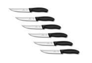 Jogo de Facas de mesa para carnes lâmina lisa 12cm Victorinox 6 peças
