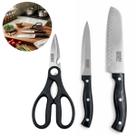 Jogo de Facas e Tesoura Multifuncional Cozinha Chef Inox