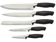 Jogo de Facas Hauskraft com Cepo Black - 5 Peças