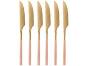 Jogo de Facas Lyor Inox Bambu Elegant 6 Peças