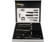 Jogo de Facas para Churrasco Titanium Inox Premium 8 Peças