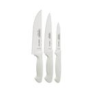 Jogo De Facas Tramontina Premium Com Lâminas Em Aço Inox E Cabos De Polipropileno Branco 3 Peças Jogo De Facas Tramontina Premium Com Lâminas Em Aço Inox E Cabos De Polipropileno Branco 3 Peças